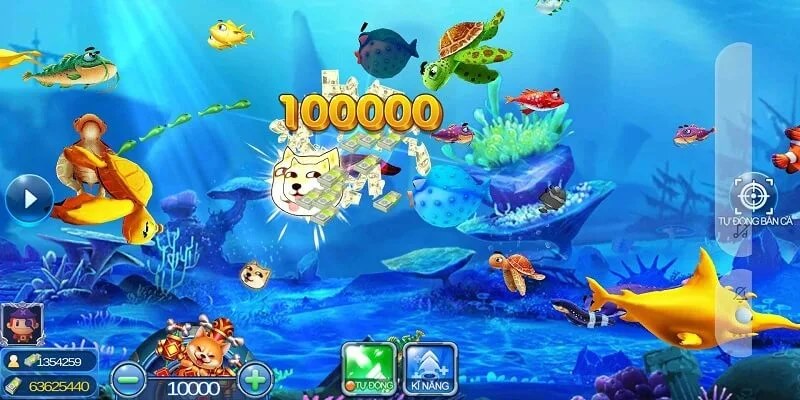 Trò chơi săn cá phát tài 3D cung cấp nhiều loại vũ khí cho anh em game thủ